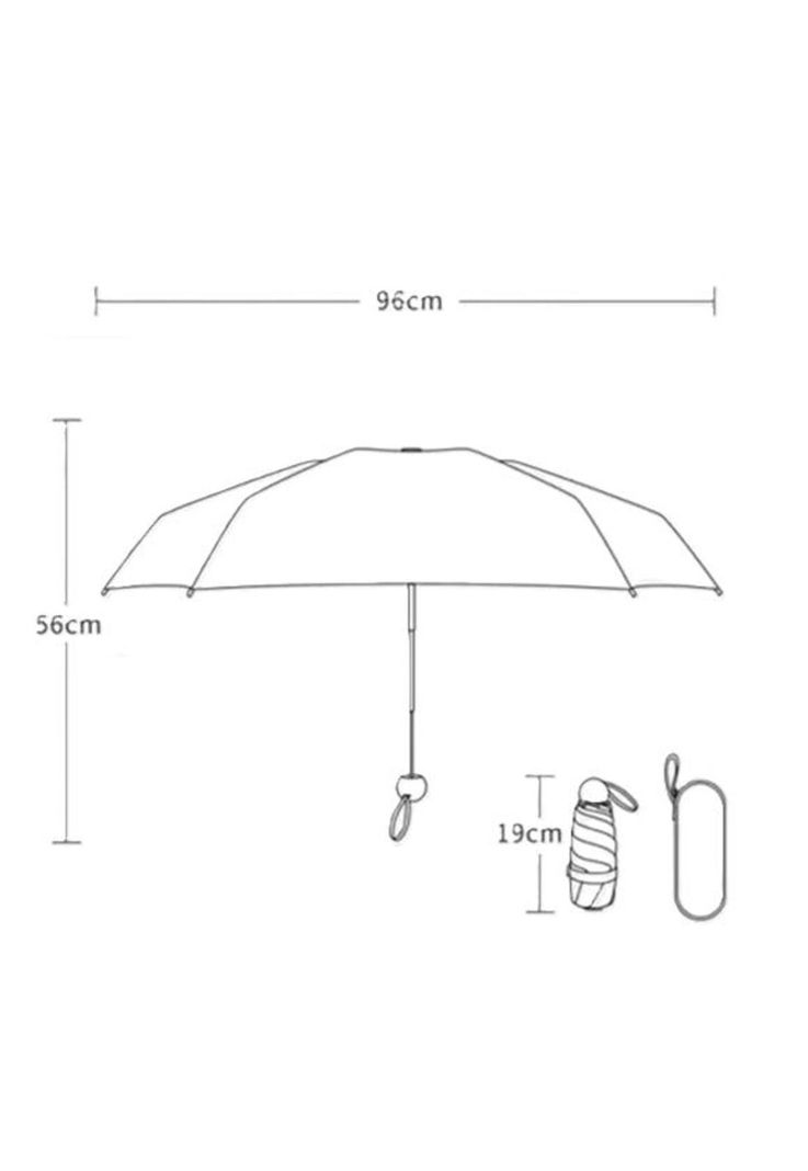 Rayos uv mini paragua bolsillo sombrilla plegable 8huesos ro-3