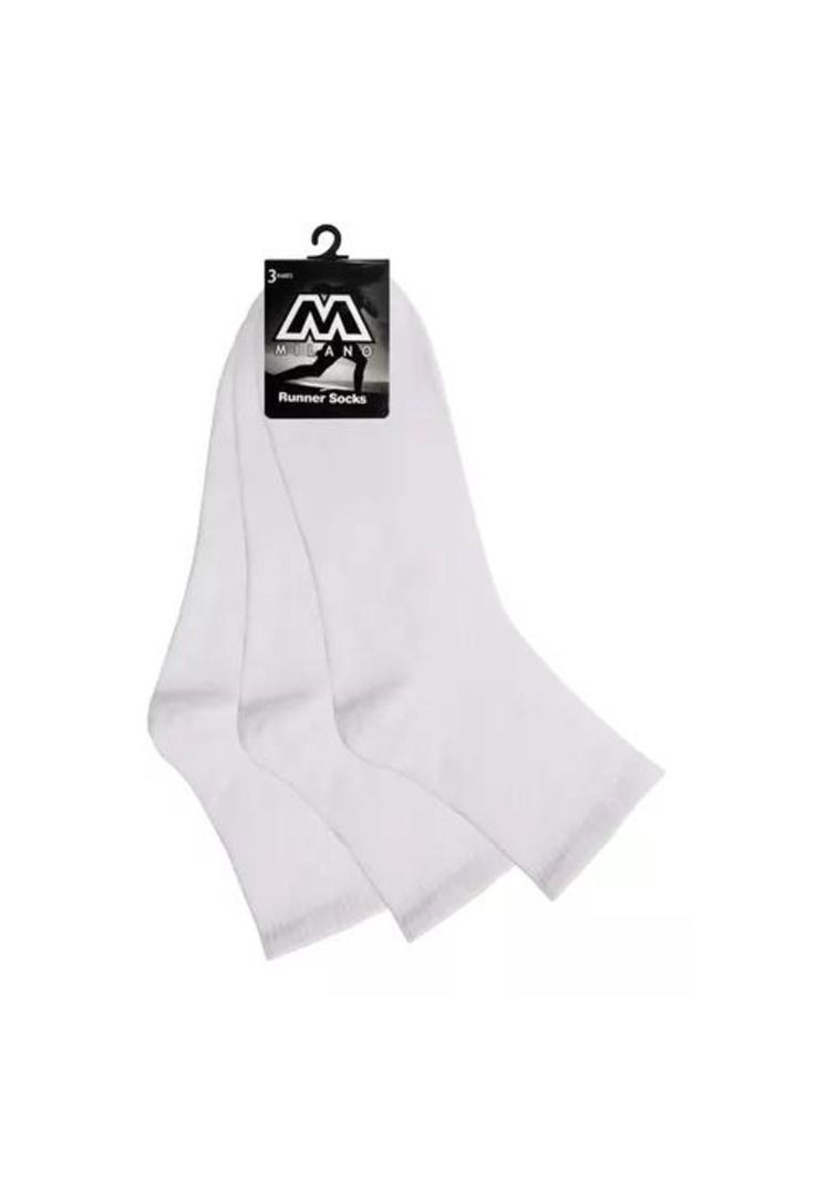 Calcetines de media caña para hombre, pack de 12 pares, color blanco-1