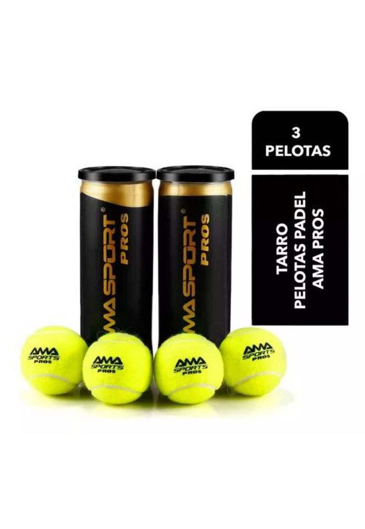 Tarro de Pelotas de Padel - Ama Pros, 3 Unidades (WPT & IPF Approval)-0