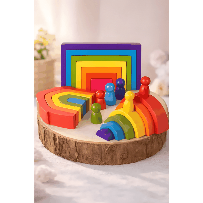 Arcoíris de madera 24 piezas multi juegos #1 Protech | Paris.cl