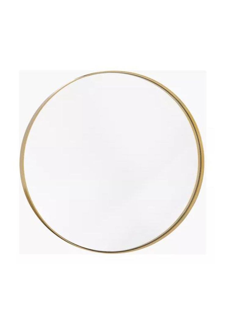 Espejo Redondo Lugano 80cm Diámetro Dorado-0