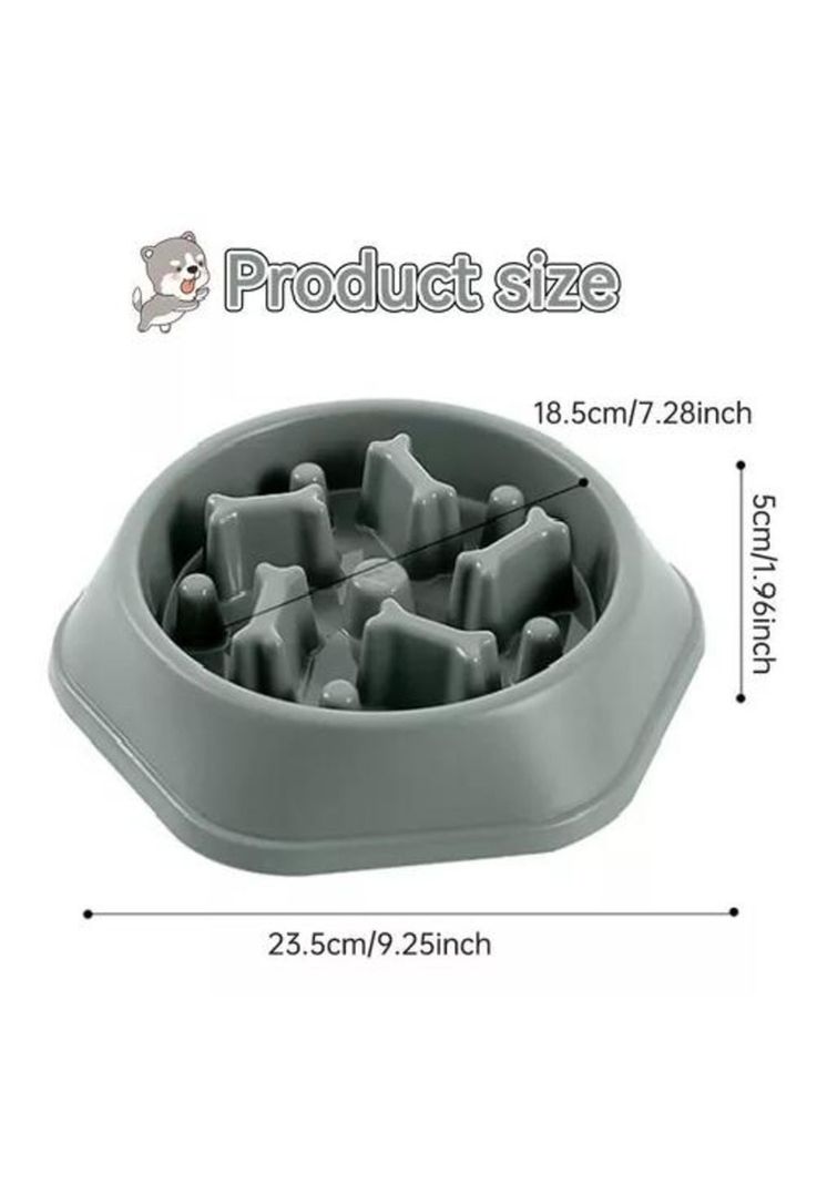 Plato Anti Ansiedad - Come Lento para Perros, Mascotas, Color Turquesa-1