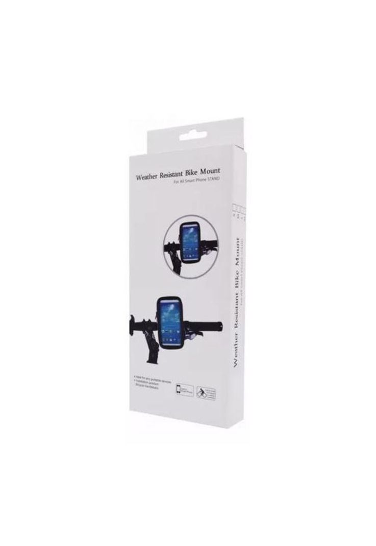 Porta soporte de celular para bicicleta y moto, impermeable, color negro-3