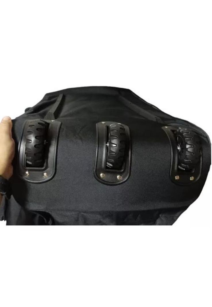 Bolso de viaje de 3 ruedas, 100 kilos, multifuncional, color negro-3