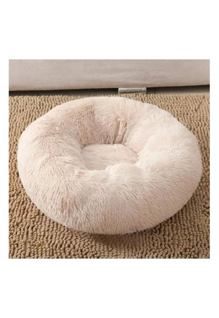 Cama para mascotas antiestrés 90 cm talla XXL crema-0