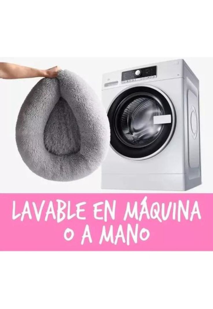 Cama para mascotas antiestrés 90 cm talla XXL crema-1