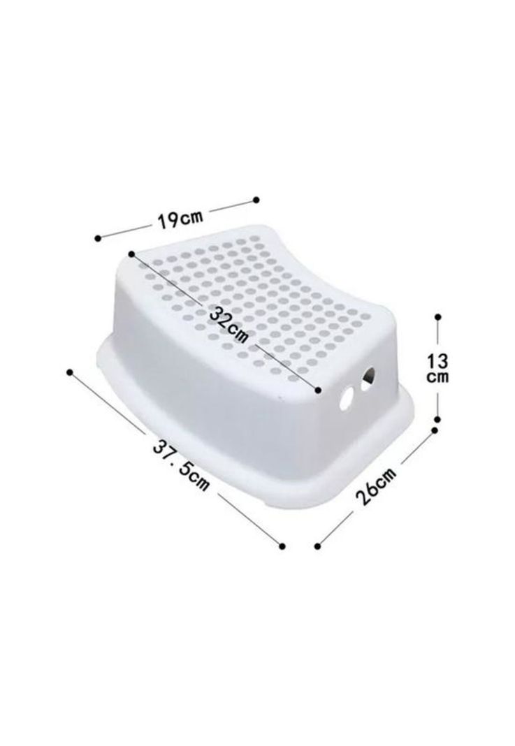 Piso alzador de baño para niños, color blanco-1