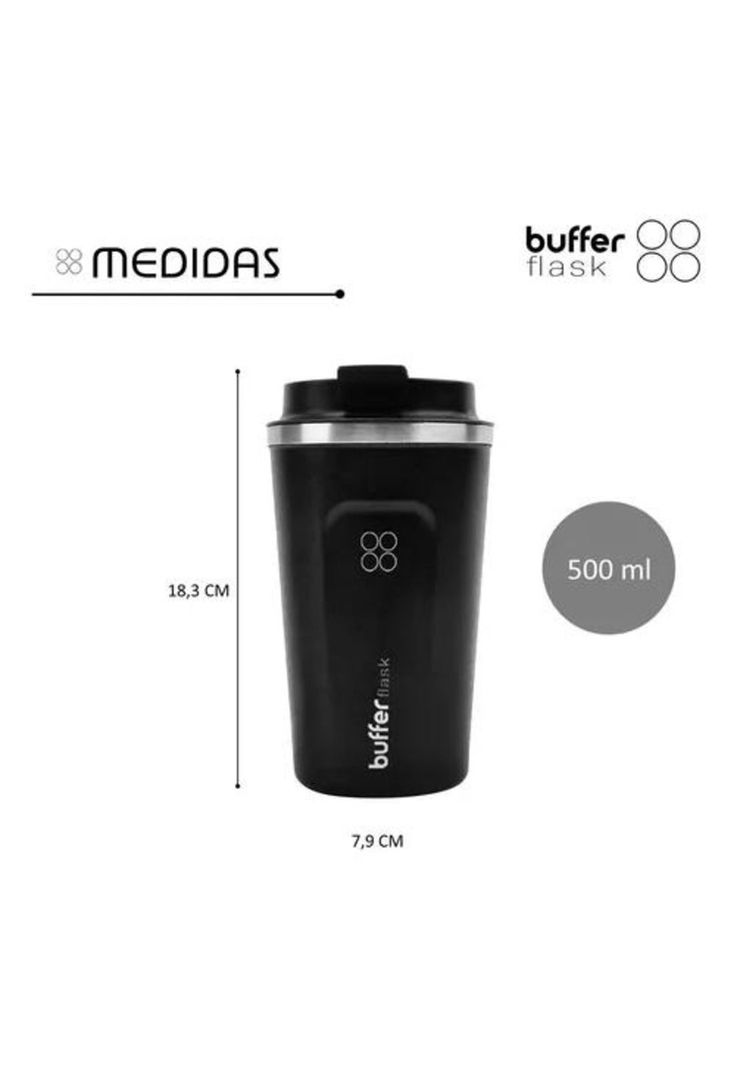 Termo para Café - Vaso Térmico Mug de 500 ml, 17 oz, Color Negro-4