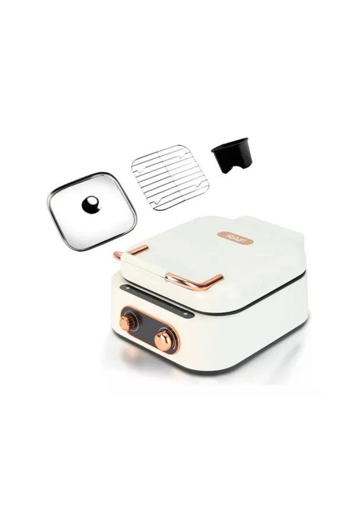 Parrilla de olla caliente 3 en 1 Hot Pot Grill R-5409, color blanco-5