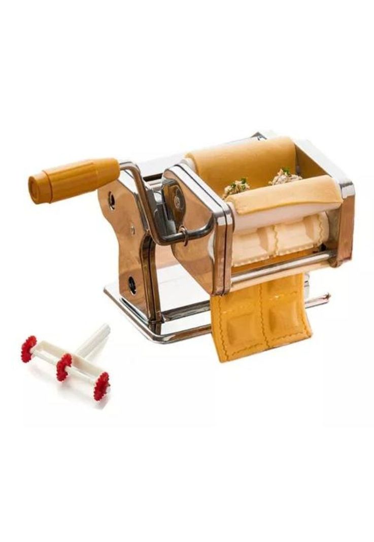 Máquina para hacer pasta ravioli color acero-1