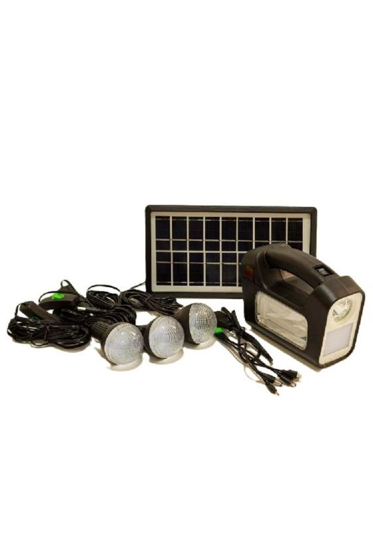 Kit solar de emergencia camping 36 hrs, GD-8, color negro-1