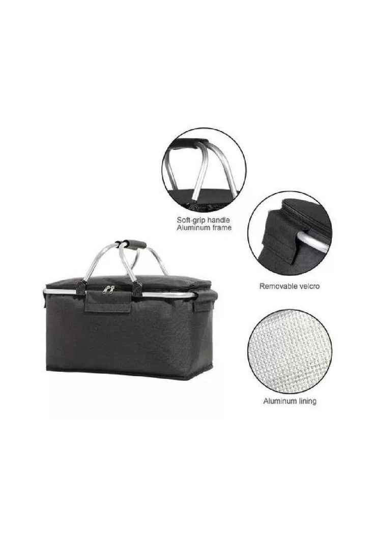 Canasta picnic cooler bolso térmica plegable portátil-1
