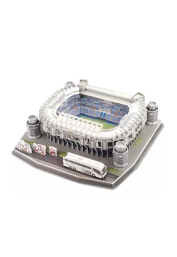 Puzzle 3d estadio santiago bernabéu real madrid multicolor-0