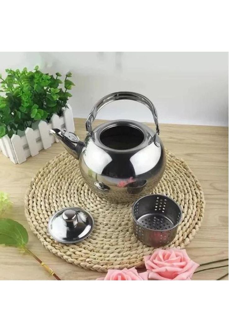 Tetera de 600 ml - Acero Inoxidable con Filtro para Té, Infusiones, Agua-2