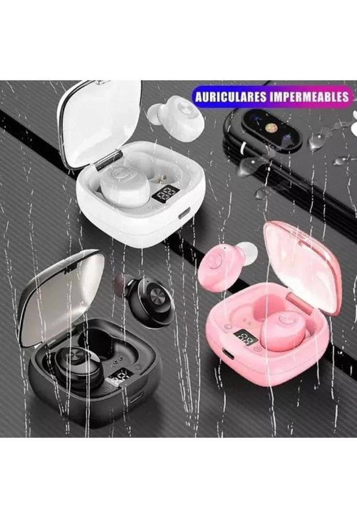 Auricular in-ear gamer inalámbrico XG-8 blanco con luz LED-7