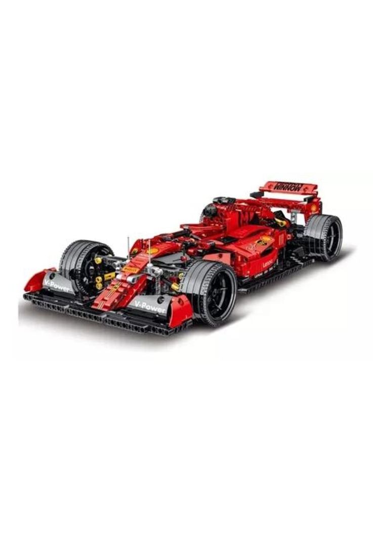 Fórmula 1 F1 bloques de construcción rojos-0