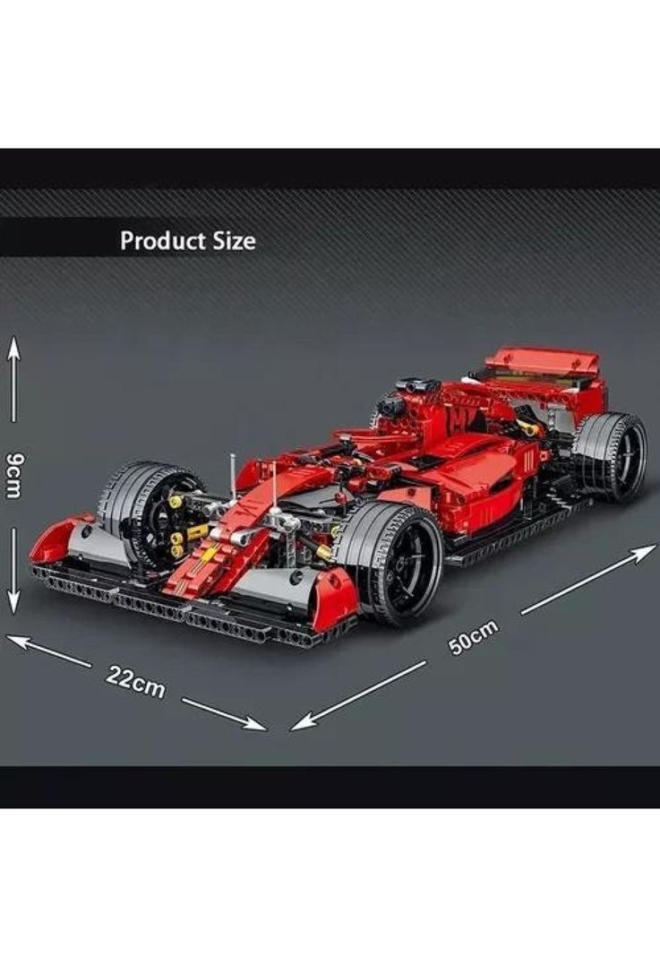 Fórmula 1 F1 bloques de construcción rojos-1