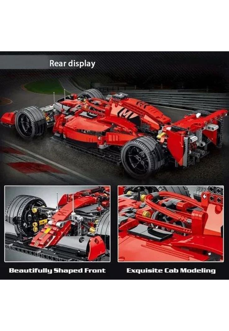 Fórmula 1 F1 bloques de construcción rojos-2