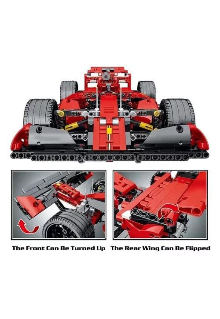 Fórmula 1 F1 bloques de construcción rojos-3