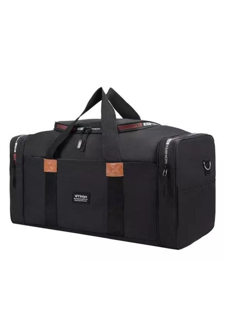 Bolso fitness de moda para viajes, gran capacidad, color negro-0
