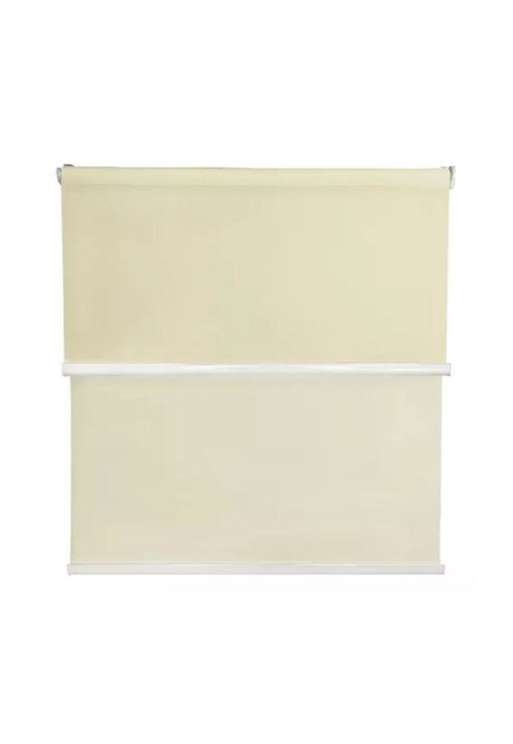 Cortina Roller Blackout 2 Paños 120x240 Doble Visillo Beige Sin Cenefa-0