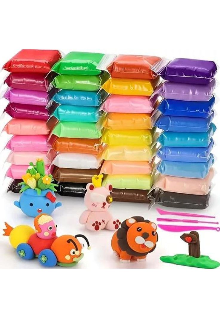 12 masas moldeables Fummy tipo goma eva gummy slime + estecas color 24-2