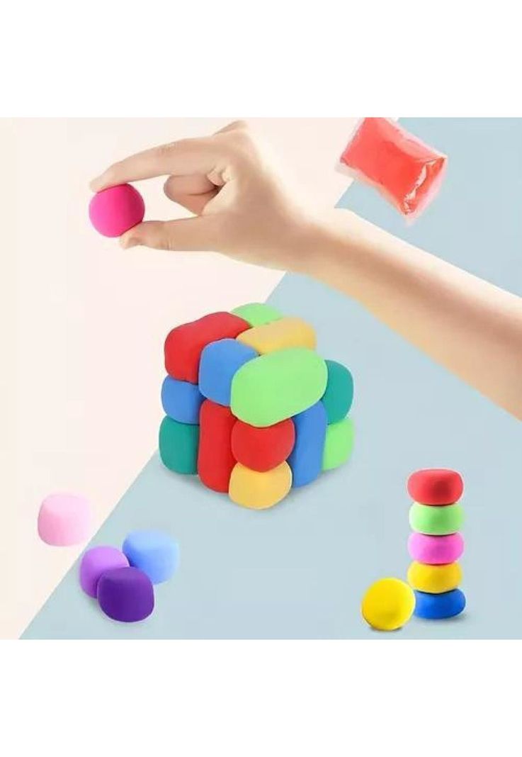 12 masas moldeables Fummy tipo goma eva gummy slime + estecas color 24-4