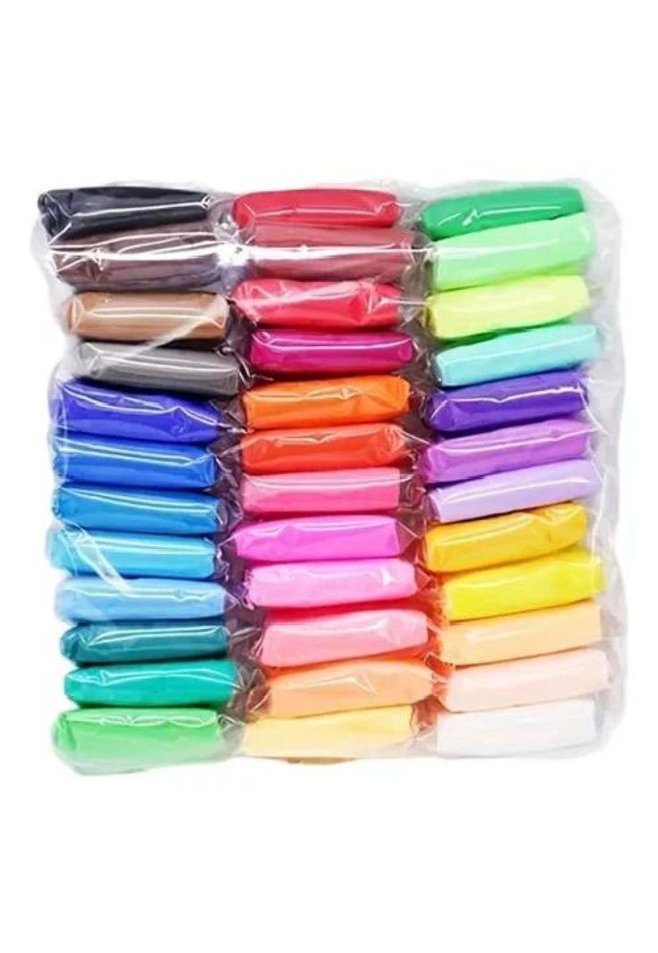 12 masas moldeables Fummy tipo goma eva gummy slime + estecas color 24-6