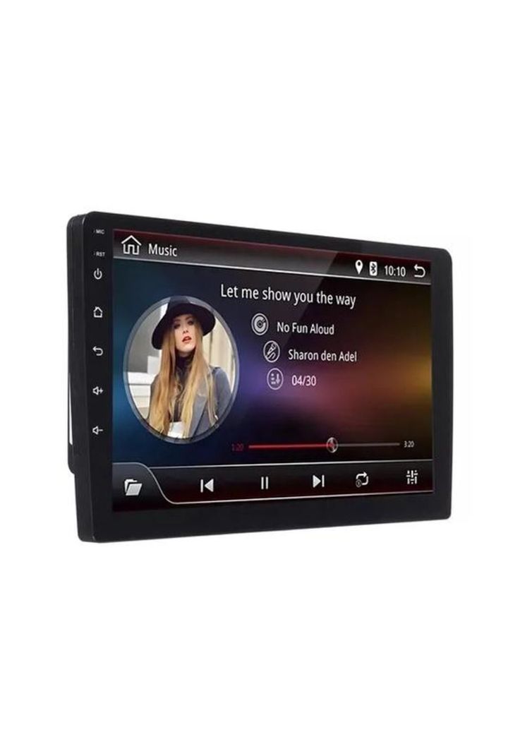 Radio auto 2 Din Android 9" con GPS y Wifi, control de volante, color negro-0