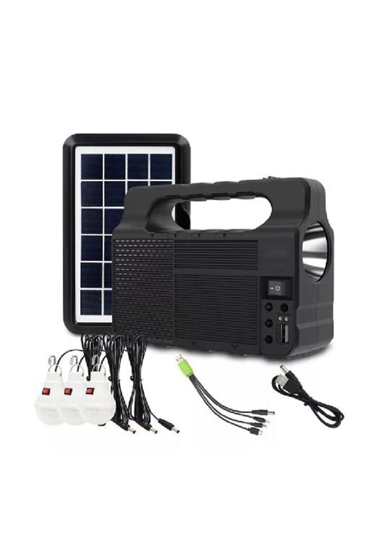Kit solar de emergencia camping USB, 3 ampolletas luz, blanco neutro-1