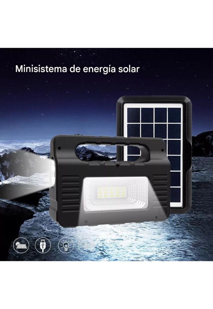 Kit solar de emergencia camping USB, 3 ampolletas luz, blanco neutro-4