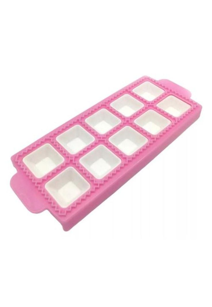 Molde para 10 raviolis cuadrados color blanco-0