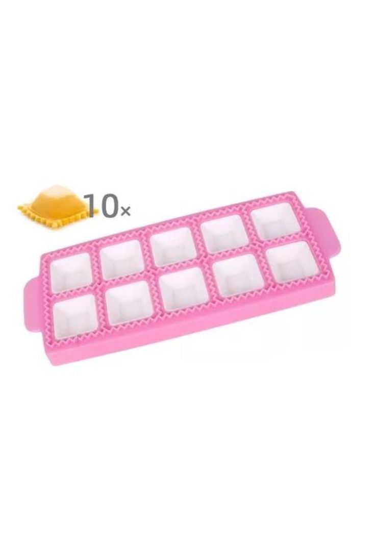 Molde para 10 raviolis cuadrados color blanco-1