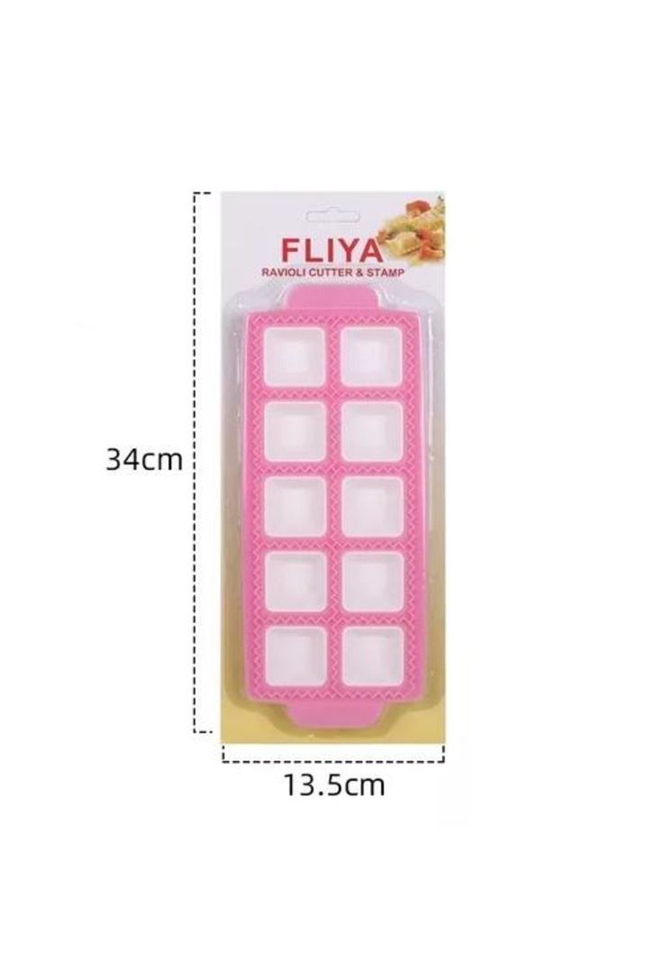 Molde para 10 raviolis cuadrados color blanco-2