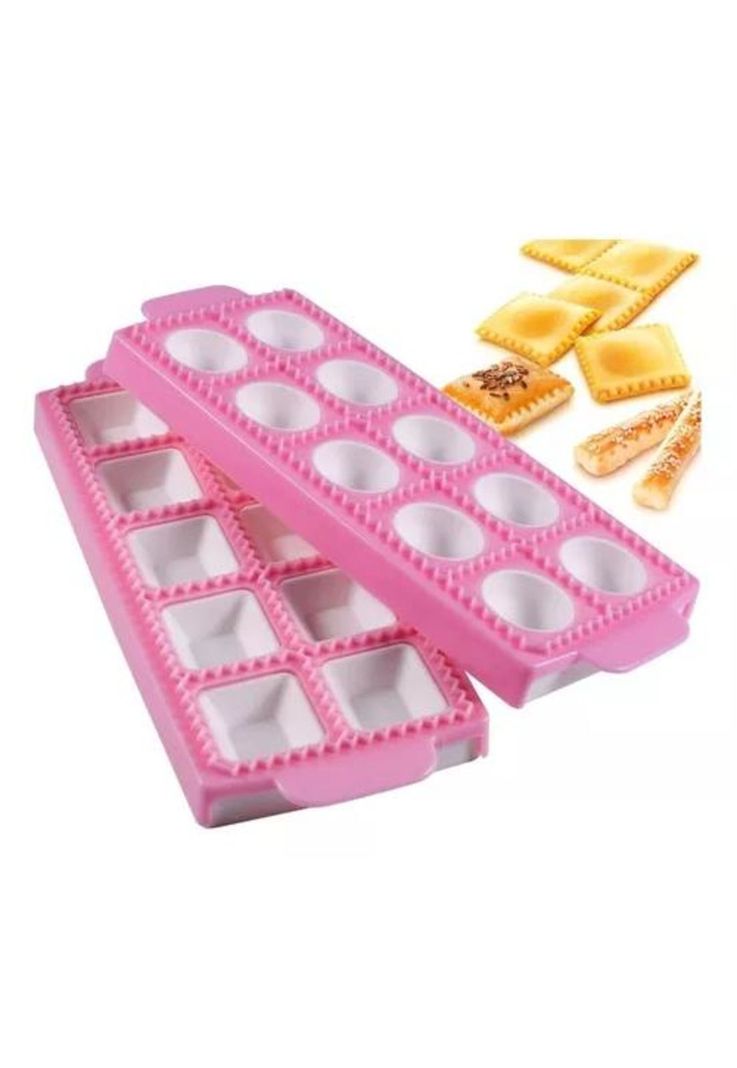 Molde para 10 raviolis cuadrados color blanco-4