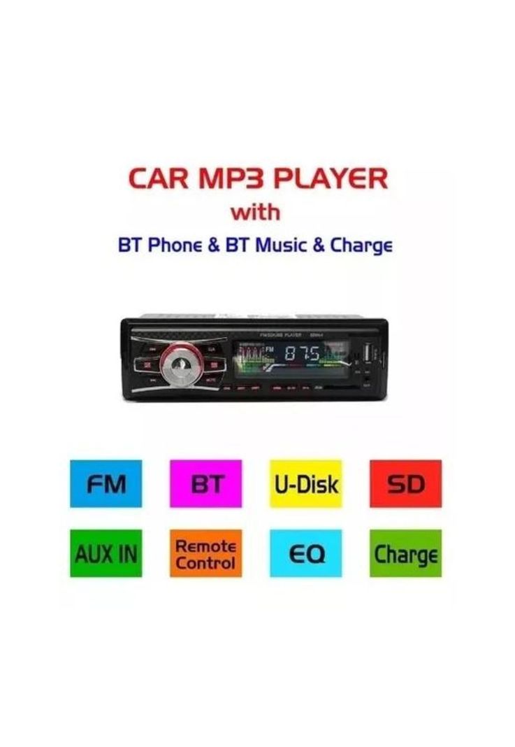 Radio auto 1 Din Bluetooth USB MP3 MicroSD Aux FM, color negro-5