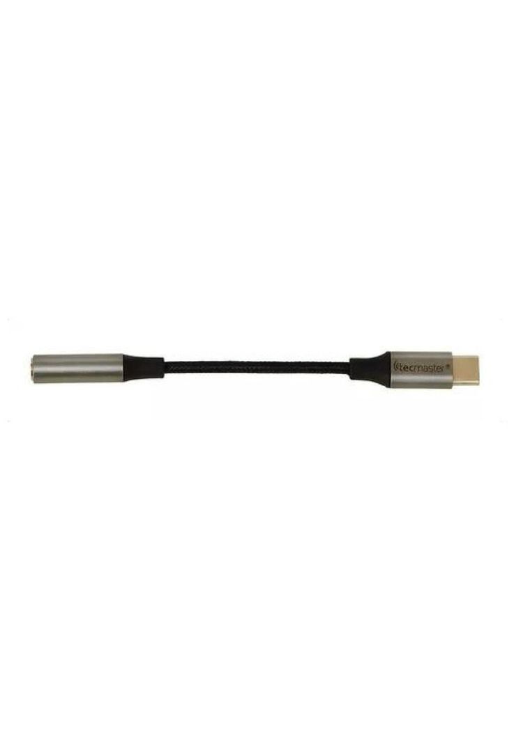 Adaptador de audífono tipo C a audio jack 3.5mm Tecmaster gris-2