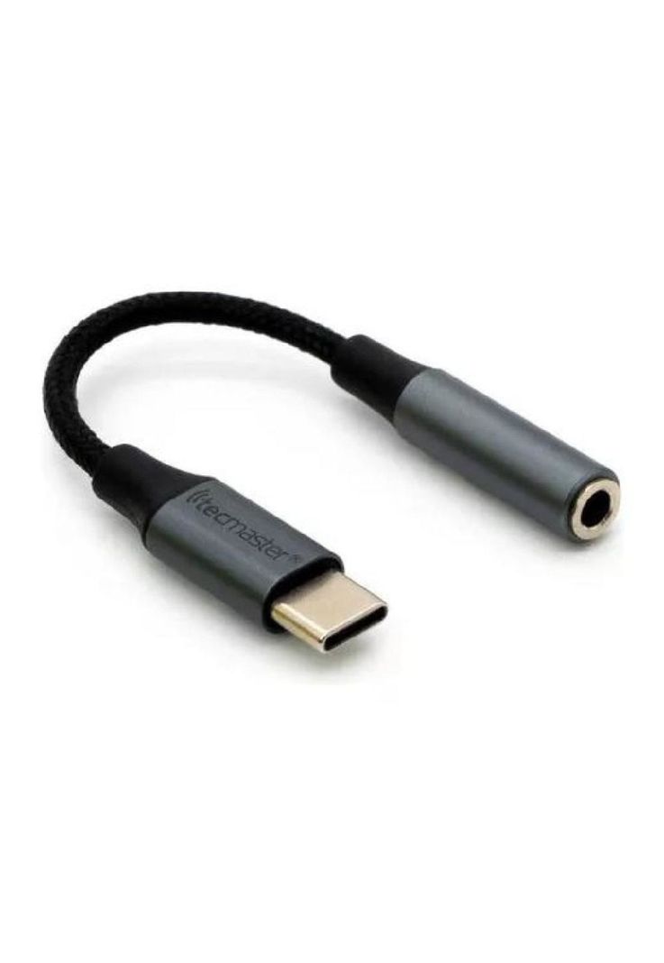 Adaptador de audífono tipo C a audio jack 3.5mm Tecmaster gris-4