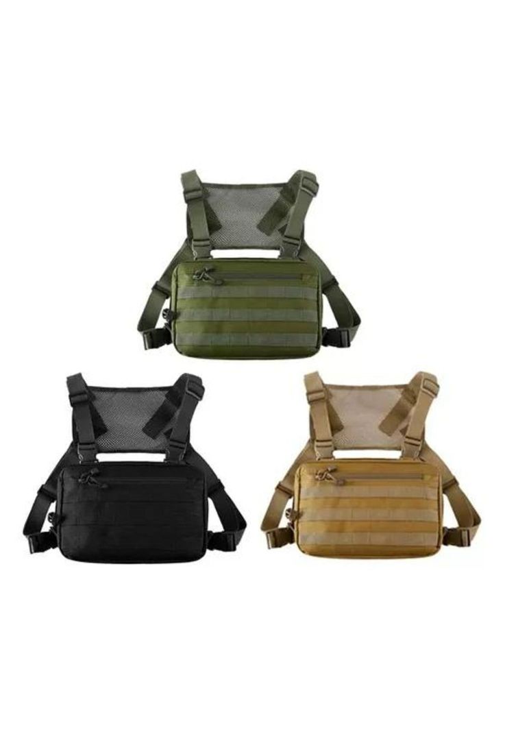 Banano táctico tipo pechera militar color negro-1