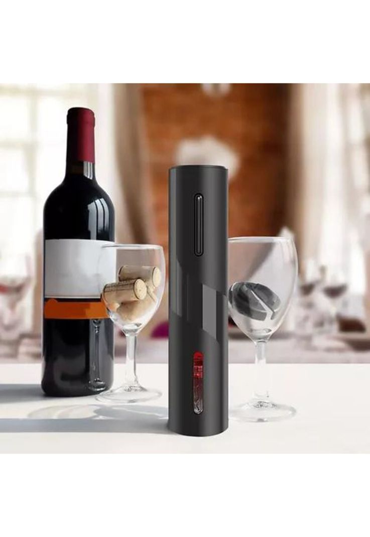 Descorchador de vino eléctrico negro-1