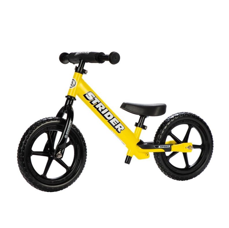 Bicicleta de balance STRIDER 12 SPORT amarilla para niños-0