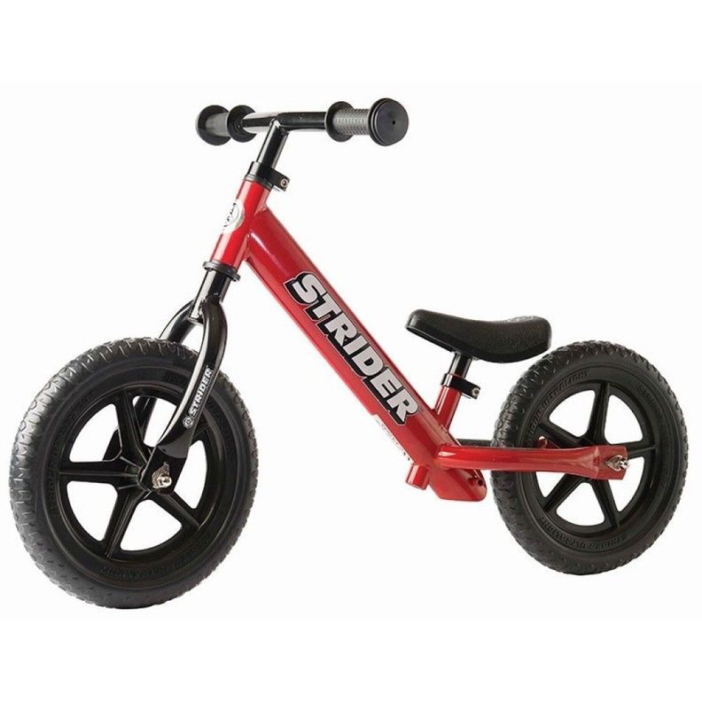 Bicicleta de Equilibrio Strider 12 Classic roja para niños desde los 18 meses-0