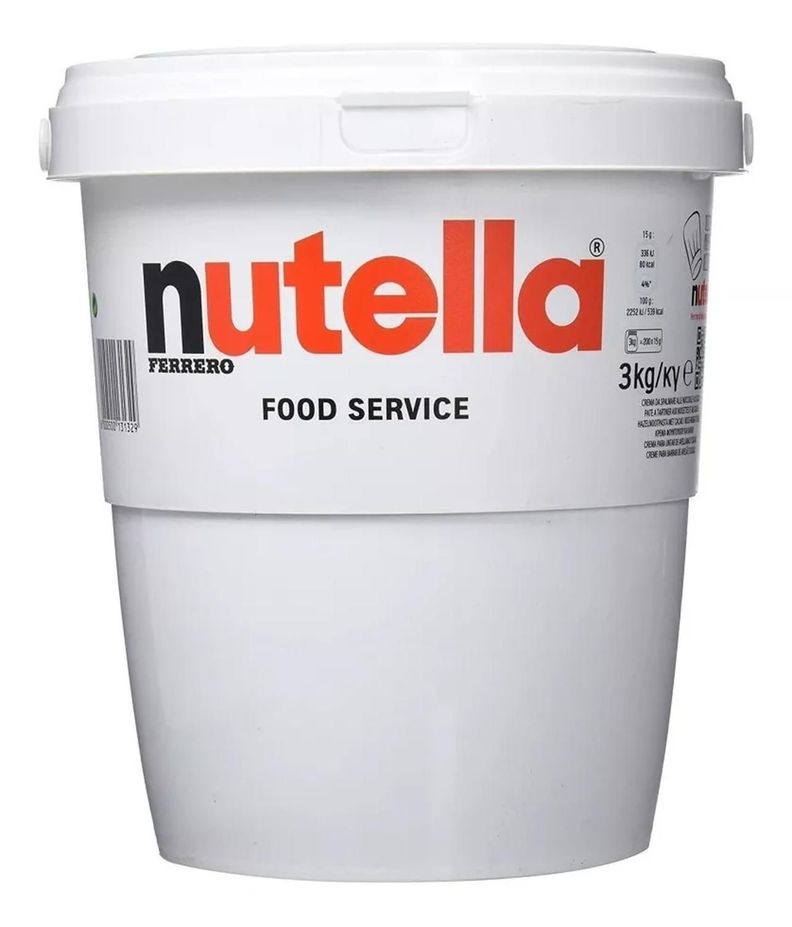 Nutella Balde 3 kg Deliciosa Crema de Avellanas con Cacao-0