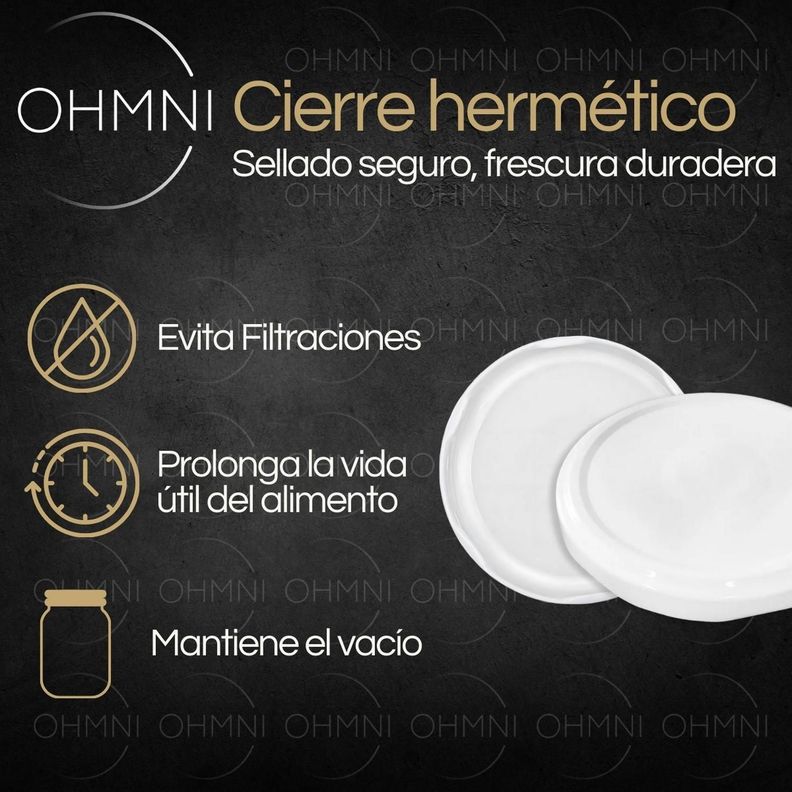 Tapa 82mm Hermetico Para Frasco Conservero Vidrio Pack 36-3