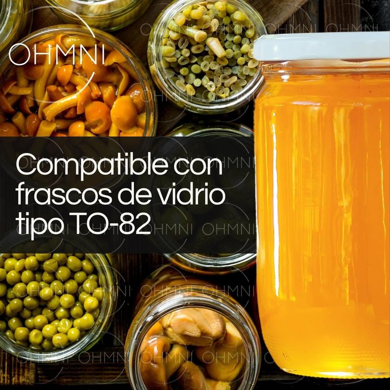 Tapa 82mm Hermetico Para Frasco Conservero Vidrio Pack 36-6