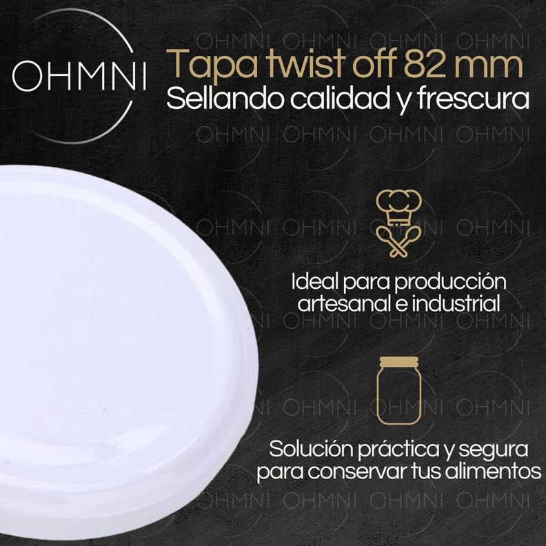 Tapa 82mm Hermetico Para Frasco Conservero Vidrio Pack 36-7
