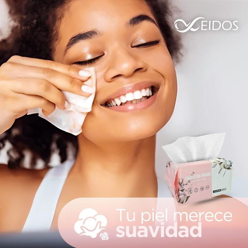 Toalla Facial Desechable de Algodón 20x20 cm – 50pcs - Eidos-2