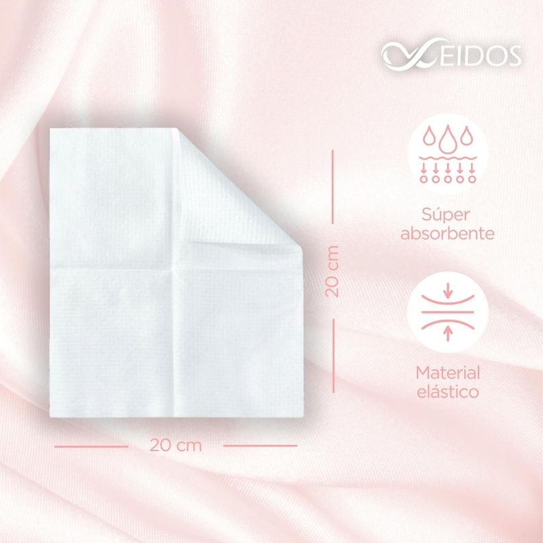Toalla Facial Desechable de Algodón 20x20 cm – 50pcs - Eidos-3