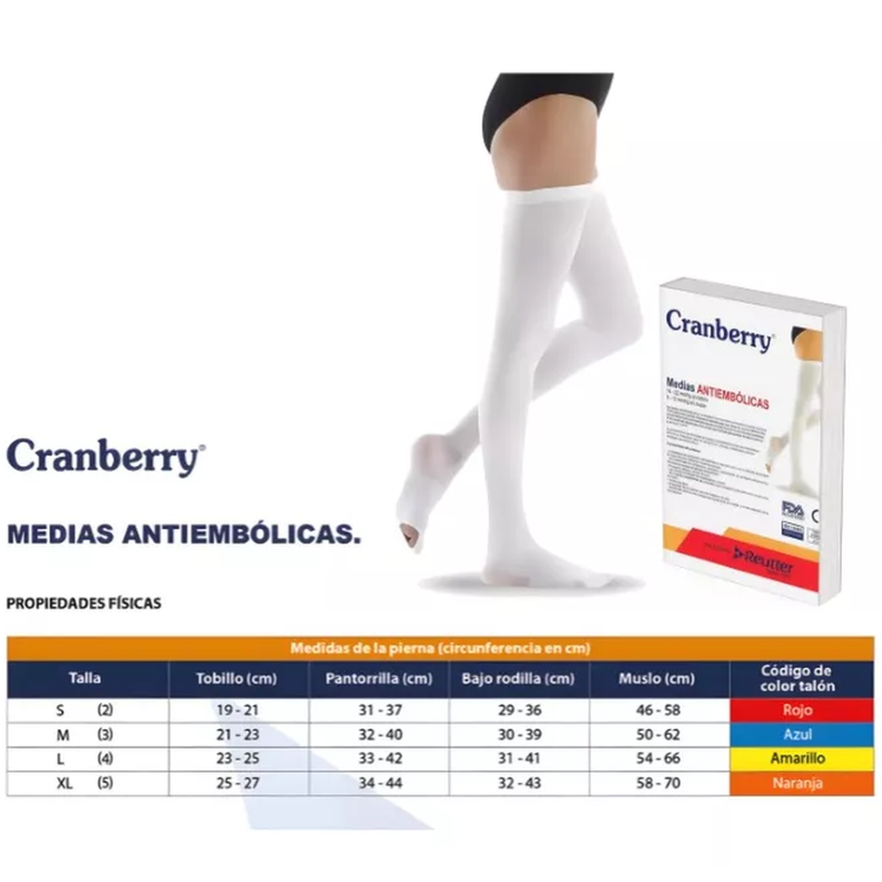 Medias Antiembolicas Compresion Cranberry-4