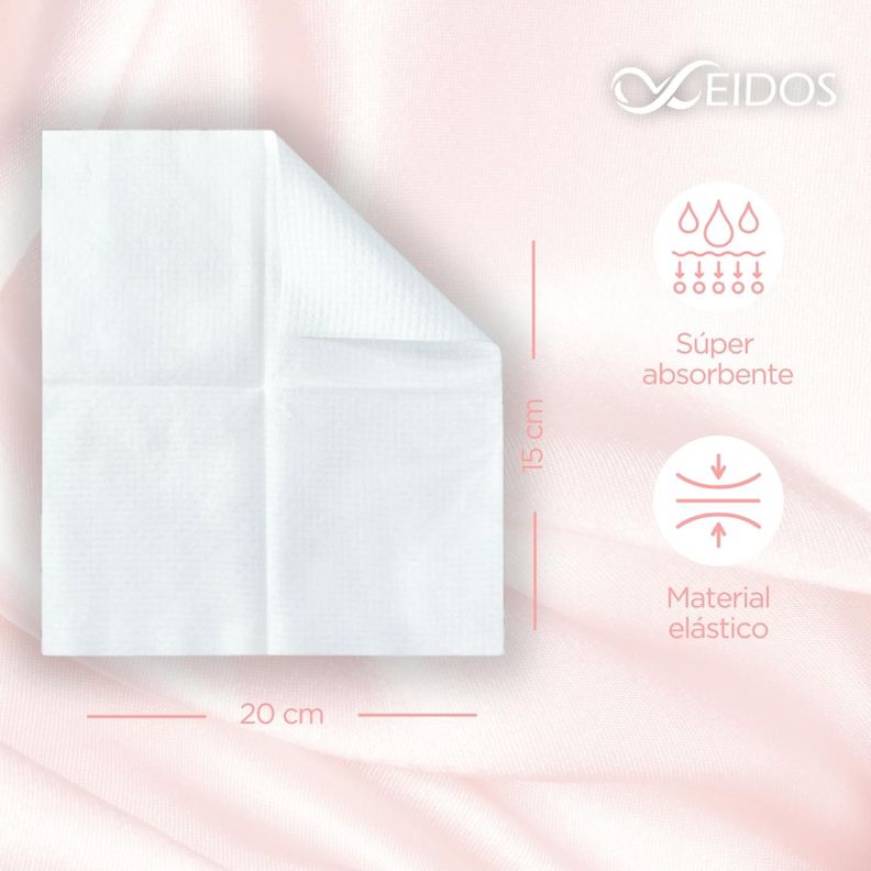 Toalla Facial Desechable de Algodón 15x20 cm - 100pcs Eidos-2